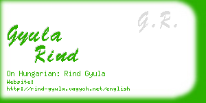 gyula rind business card